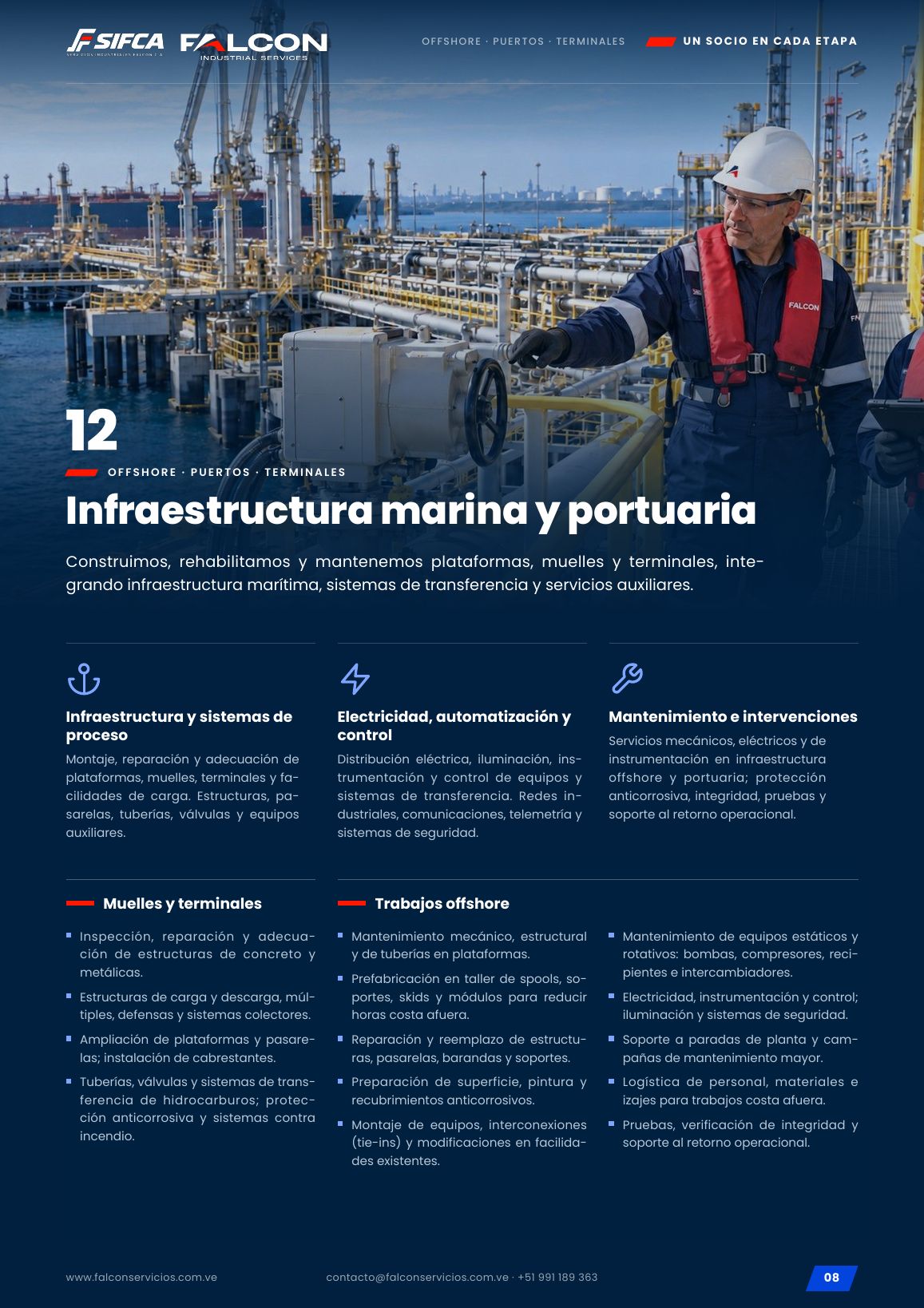Página 8: Infraestructura marina y portuaria